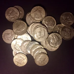 This lot of collectible coins is for 1 roll of pre-1965 90% Silver half dollars. This lot has a face value of $10.00 but is worth much more for its silver content and melt value.