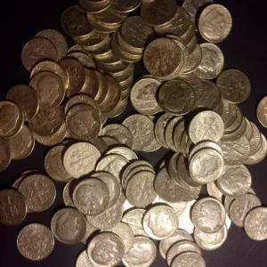 This lot of collectible coins is for 1 roll of pre-1965 90% Silver dimes. This lot has a face value of $5.00 but is worth much more for its silver content and melt value.