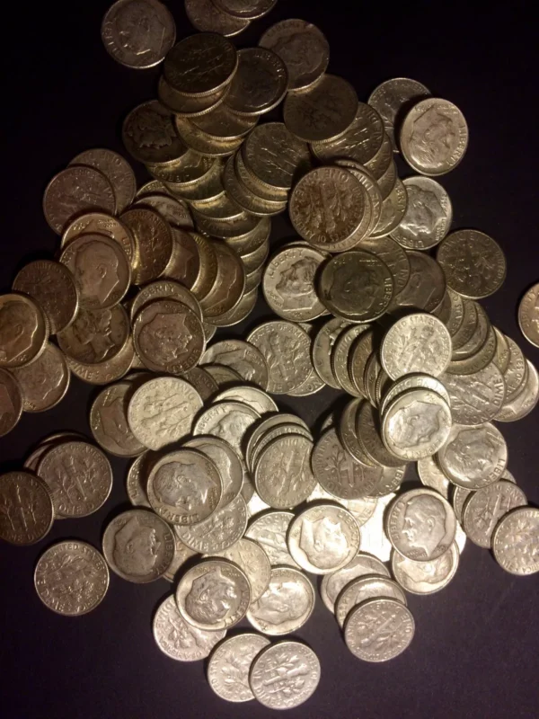 This lot of collectible coins is for 1 roll of pre-1965 90% Silver dimes. This lot has a face value of $5.00 but is worth much more for its silver content and melt value.