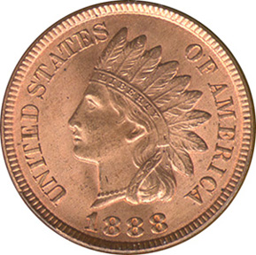 The 1888 Indian Head Cent is a beautiful coin, especially in high grades.