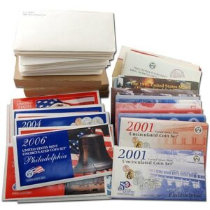 Own history by purchasing 41 years worth of US Mint Sets from the years 1968-2009. Each set is in its original packaging and includes both the Denver & Philadelphia Minted Coins.