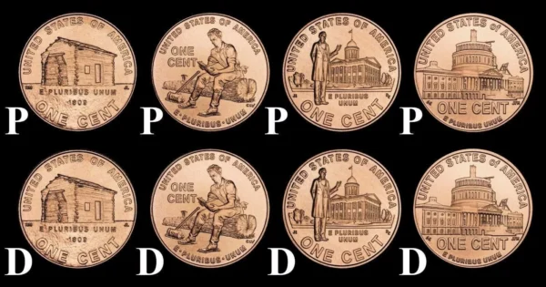 In 2009 The US Mint released a limited edition bicentennial Lincoln Cent detailing Abraham Lincolns Life. This is for the complete set from both the Philadelphia & Denver Mint.