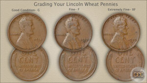 Once you've found a Wheat cent that's actually worth a decent sum, you're going to want to get your coin graded. You can grade the coin yourself to get a rough approximation of value, but if its worth a lot of money, you're going to need to get it professionally graded to ensure authenticity. Use this handy little visual aid when determining a Lincoln cents grade.