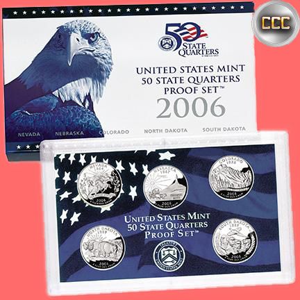 The 2006 United States Mint 50 state quarters Proof Set is a set of coins that had quite low mintage numbers, making it semi-rare among modern proof sets.