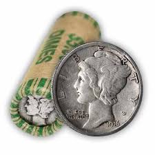 We offer rolls of Junk 90% Silver full date Mercury Dimes. Invest in your future and expand your coin collection!